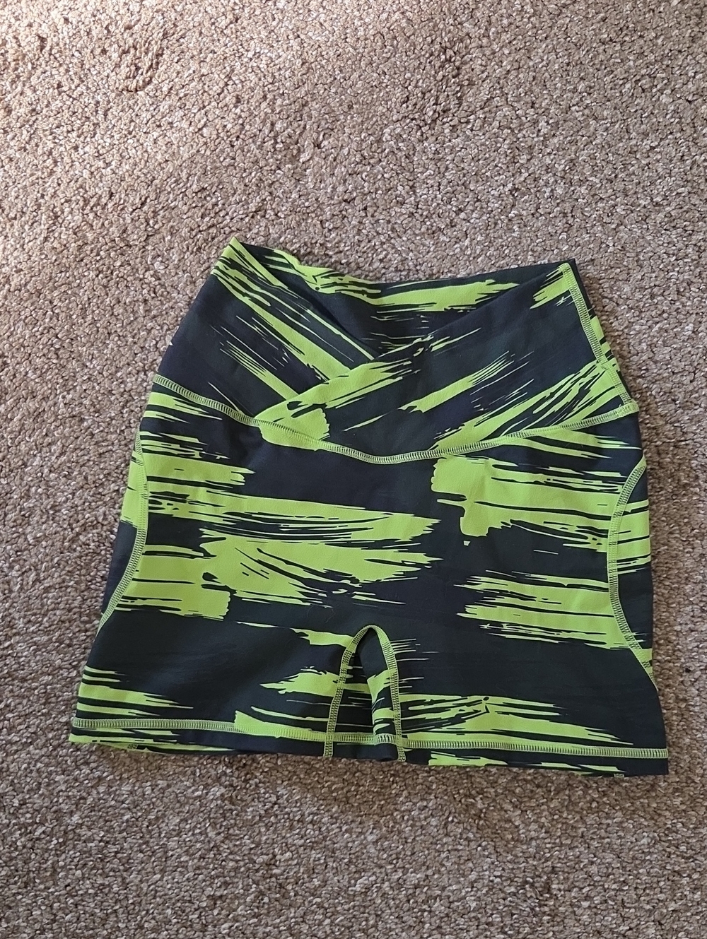 Alphalete Neon Lime and Black Active Shorts